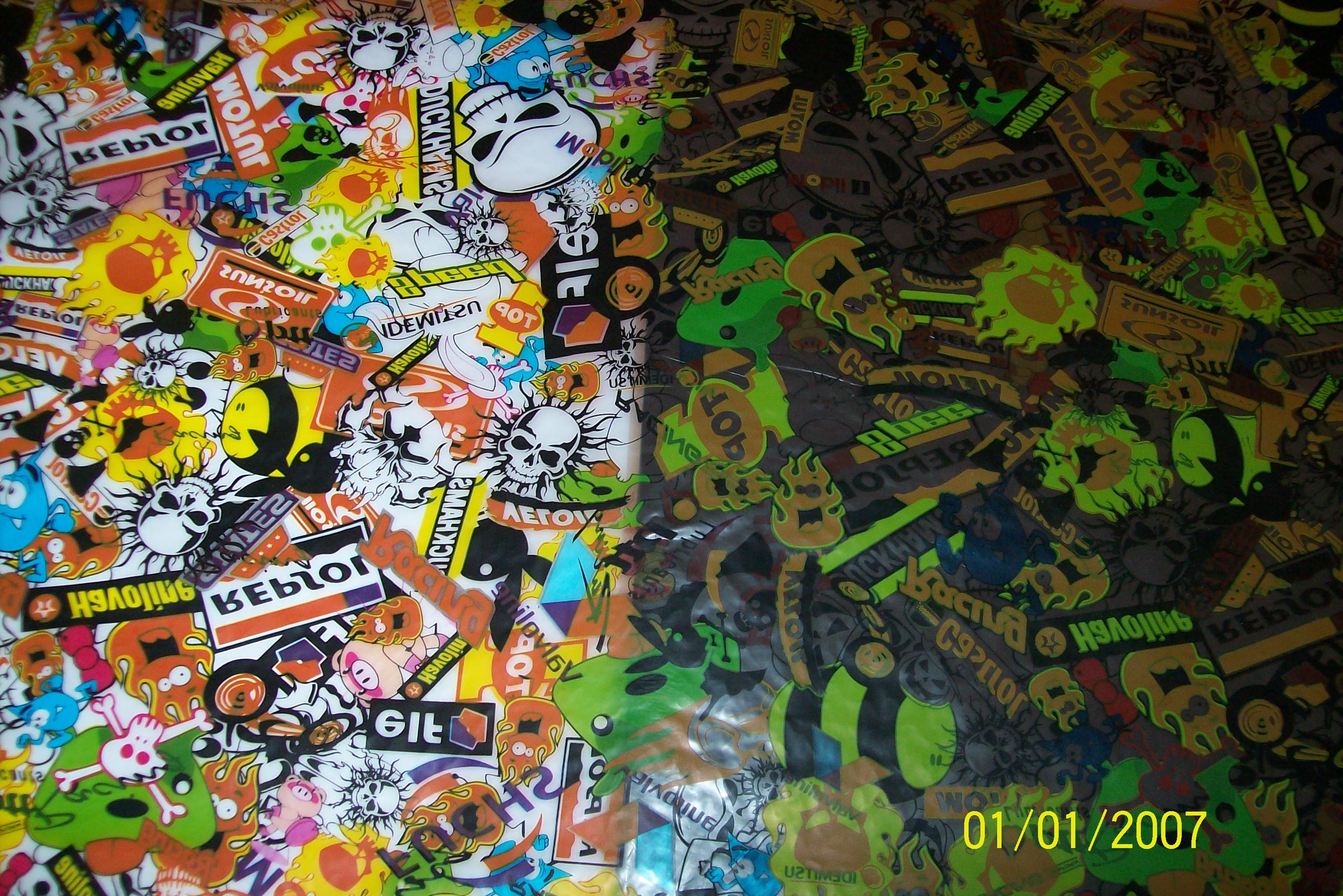 folie sticker bomb 100/100cm