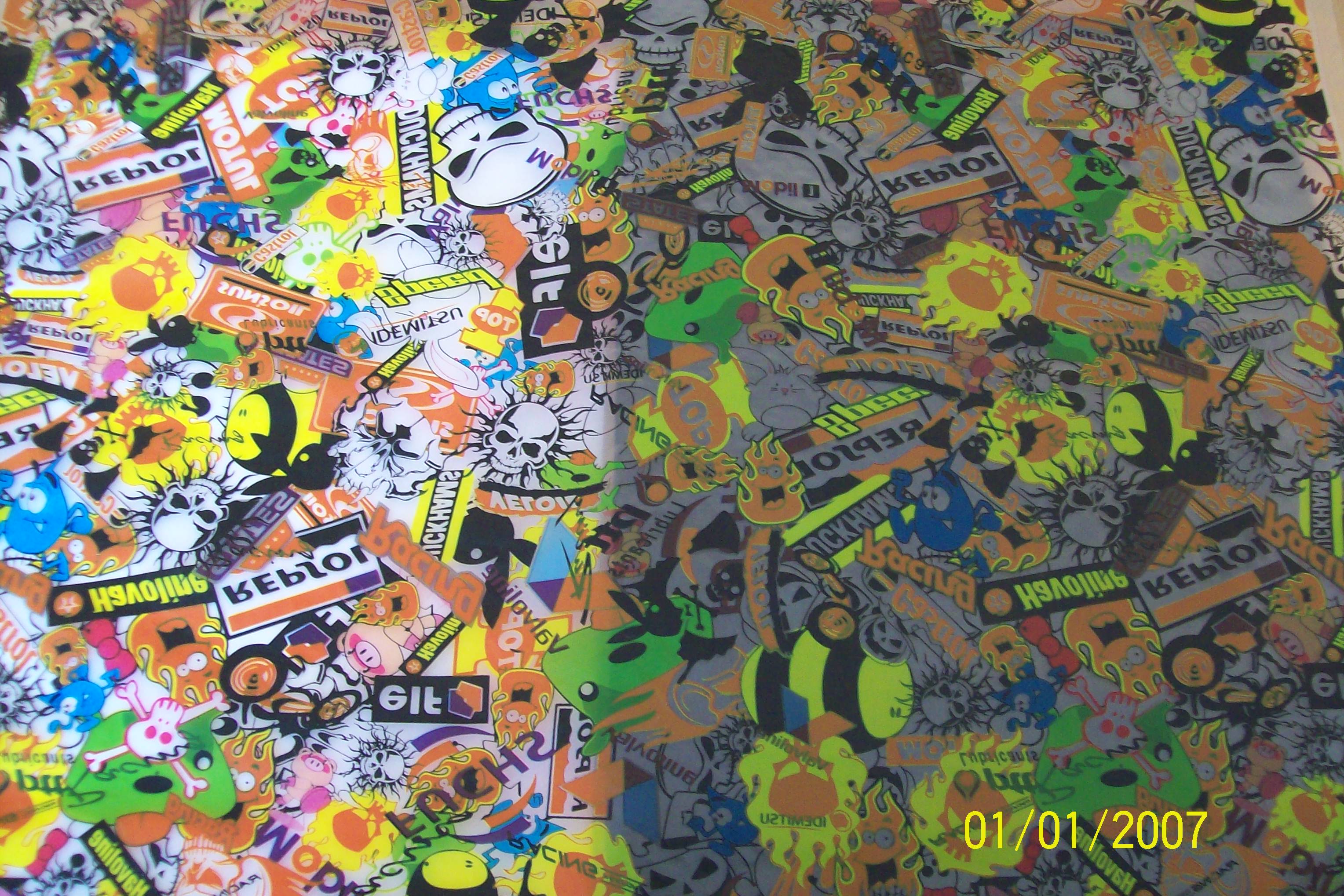 folie sticker bomb 100/100cm